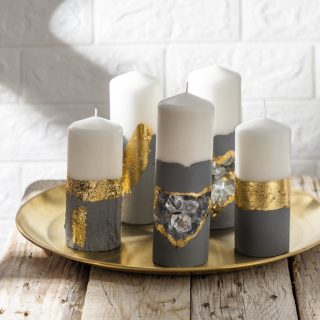 Concrete Grey Candles