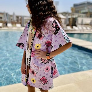 Butterflies beach kimono