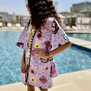 Butterflies beach kimono