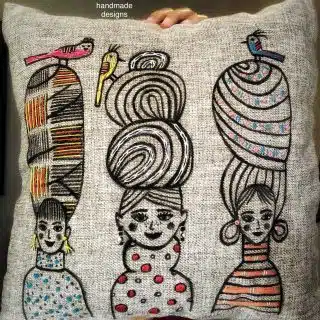 My girls cushion