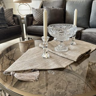 New beige strips runner