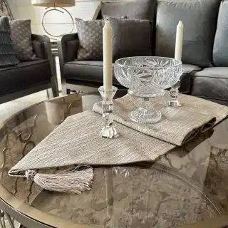 New beige strips runner