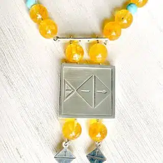 Cetrine necklace, with silver element