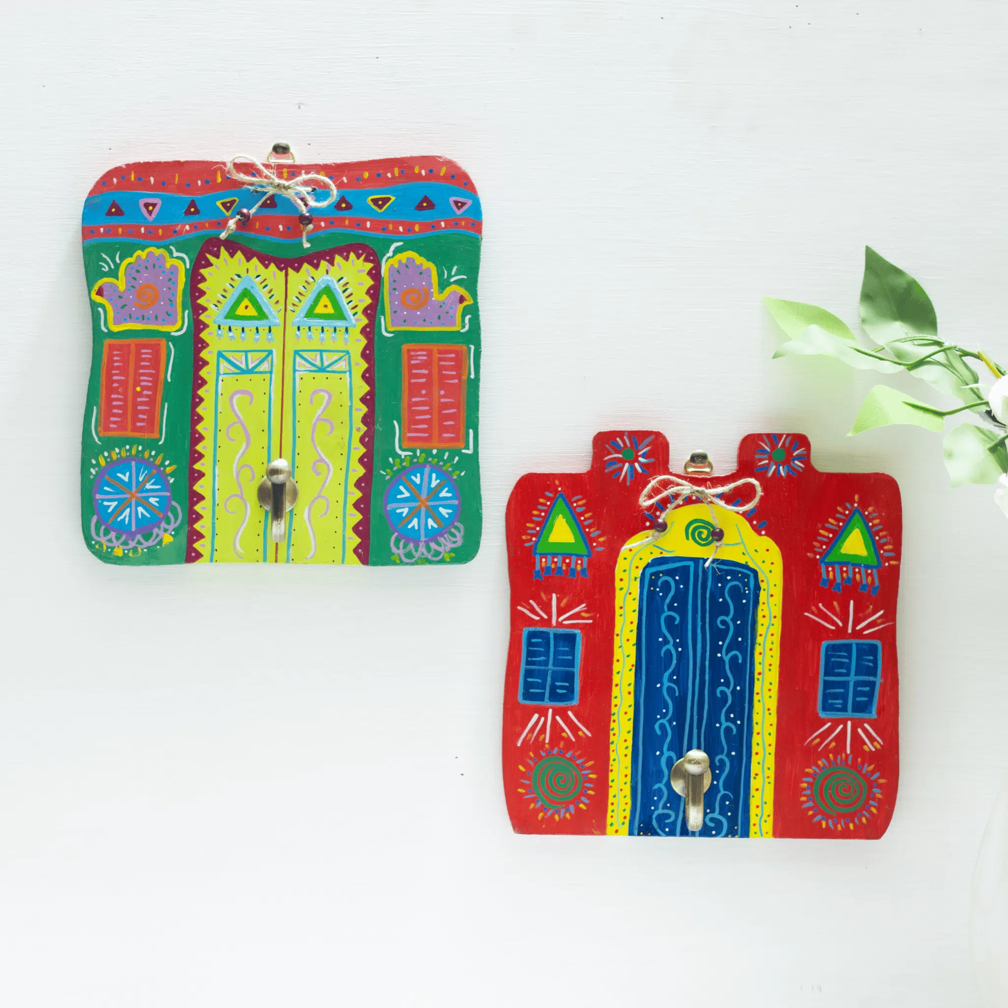 Key holder red Nubian house 2 IMG 1072