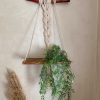 Macrame braided shelf