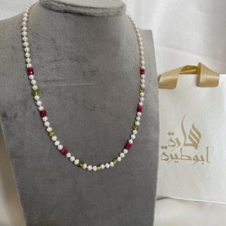 PeriRubyPearl Gold Necklace