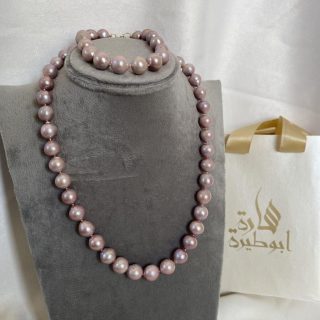 Lavender Gold & Pearl Necklace