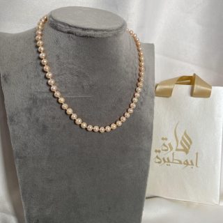 Cream Pearl Gold Necklace