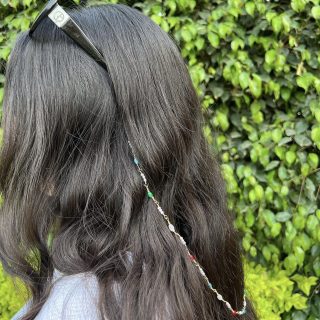 Beaded sunglasses strap