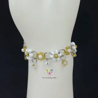 White Gold flower bracelet