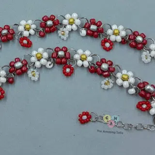 Red flower bracelet