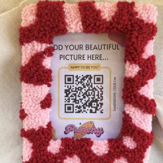 Pink and red photo frame