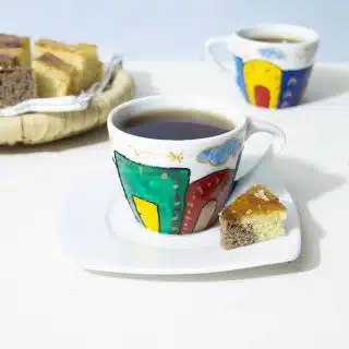 Nubian Houses and clouds tea cup