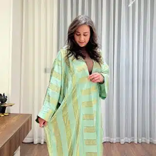 Green indian kimono