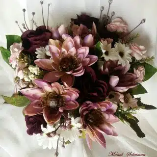Lotus bridal bouquet .