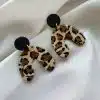 Leopard print earrings