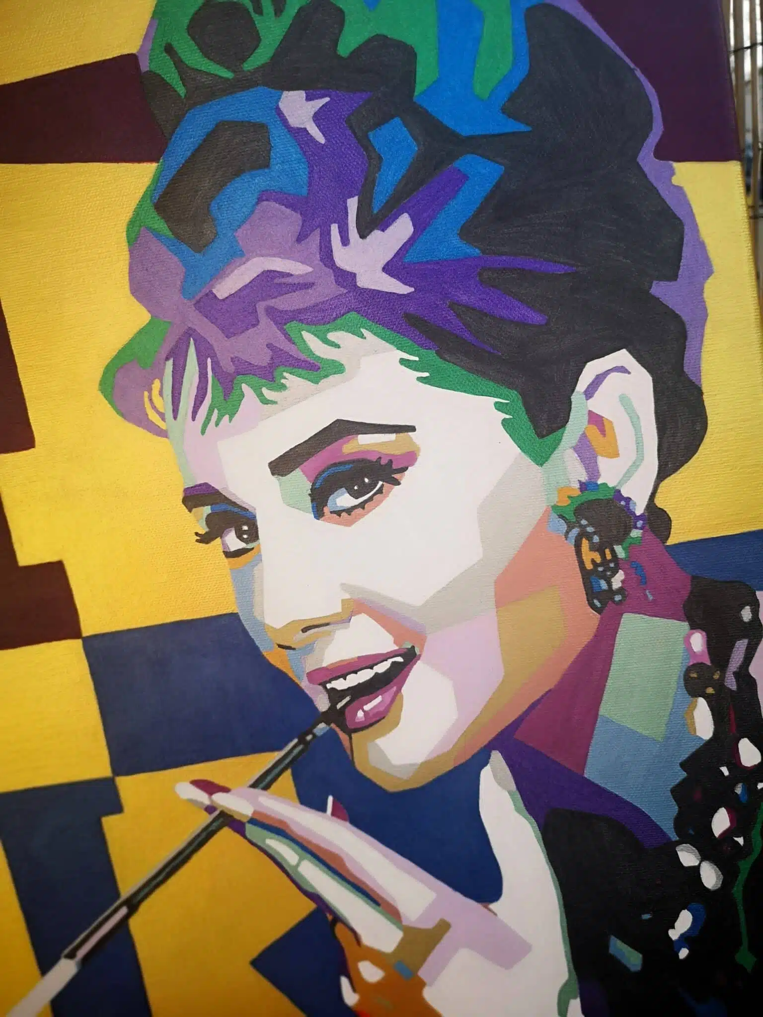Audrey Hepburn Pop Art Painting 3 pop art painting of audrey hepburn
