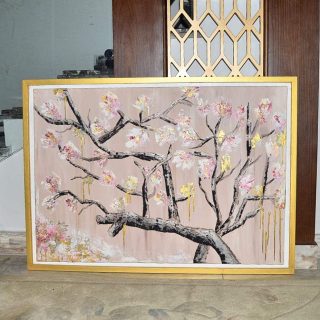 Pink Blossom 🌸 oil on canvus