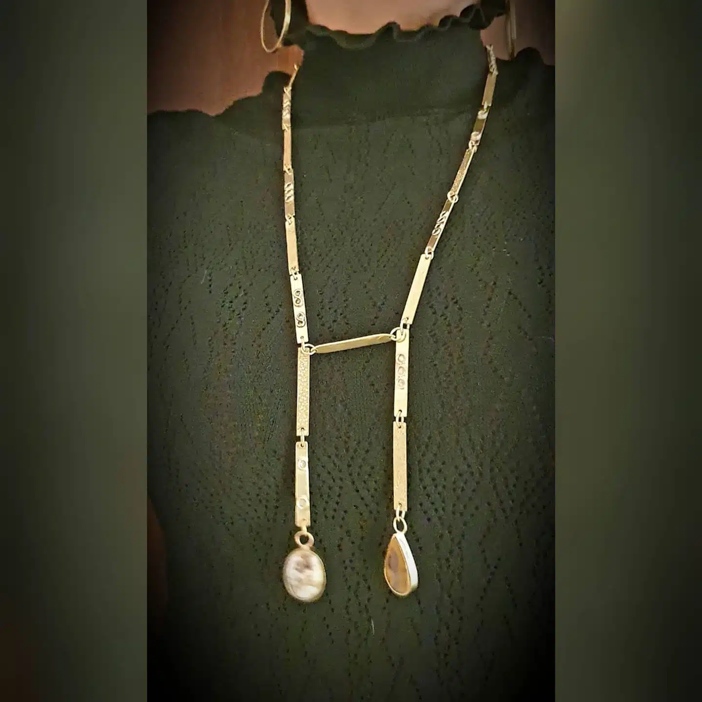 Two stone copper necklace 6 IMG 20210317 124428 239