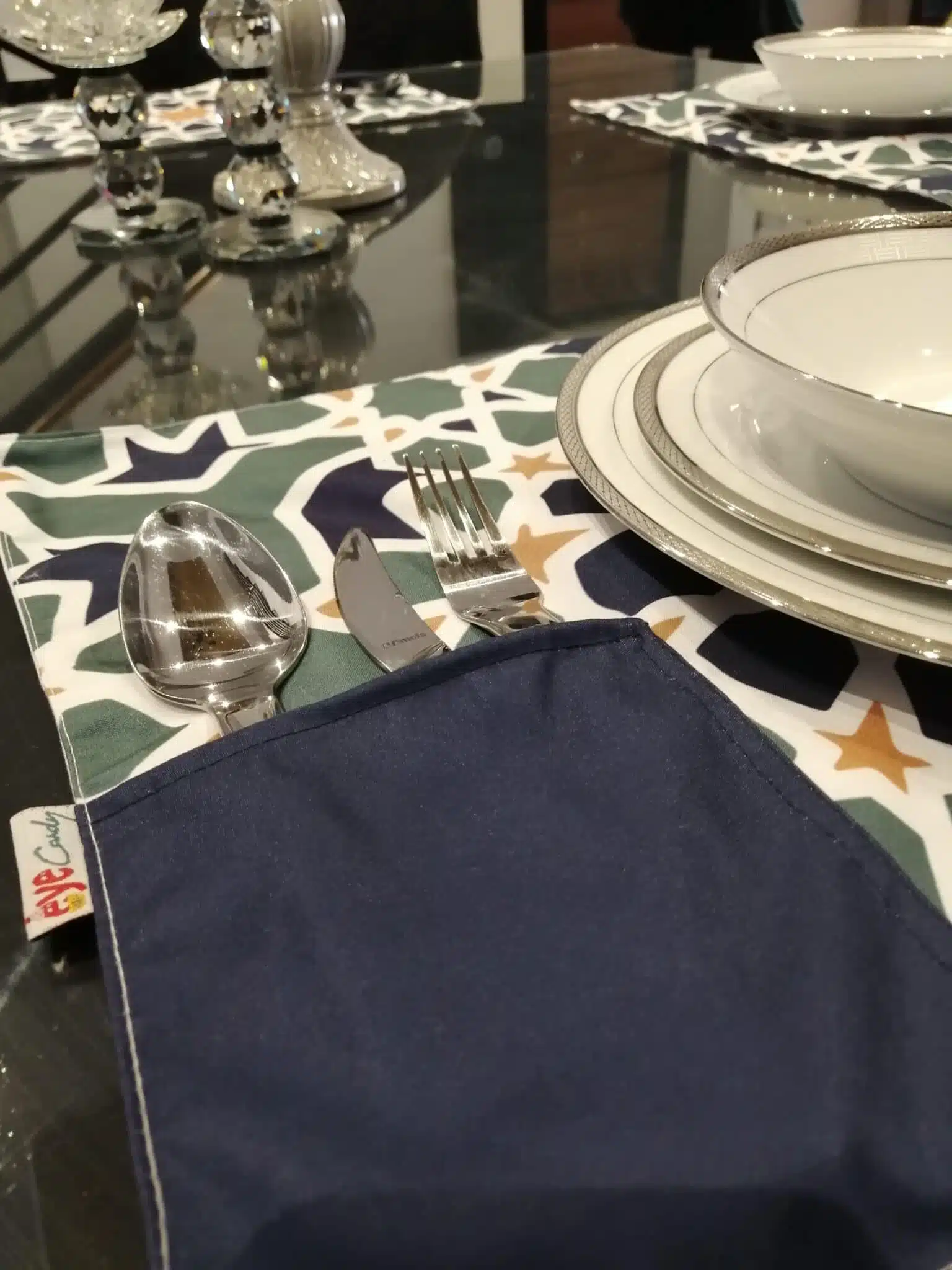 4 Ramadan placemats with cutlery pocket 4 1 4 Ramadan placemats with cutlery pocket 4