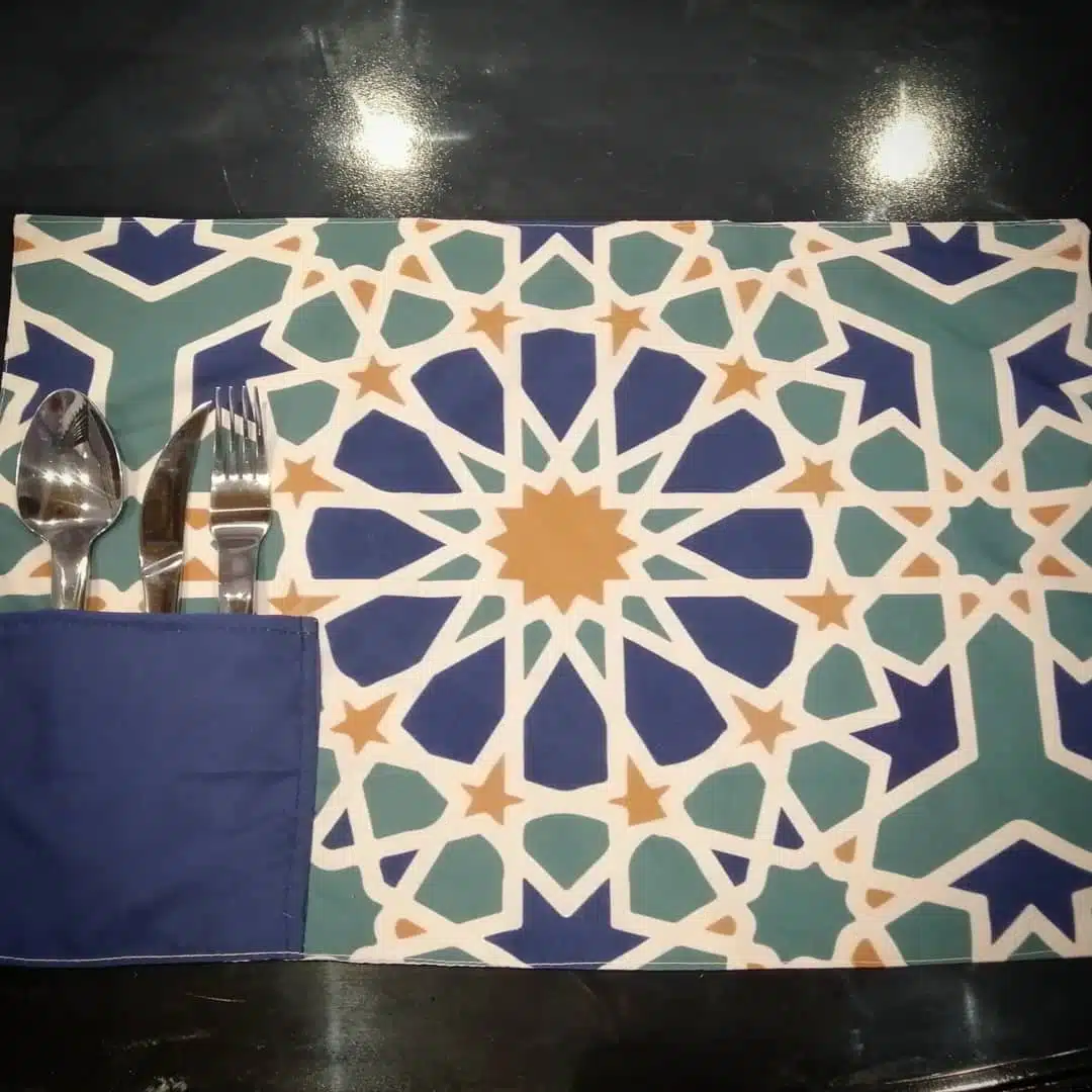 4 Ramadan placemats with cutlery pocket 2 1 4 Ramadan placemats with cutlery pocket 2