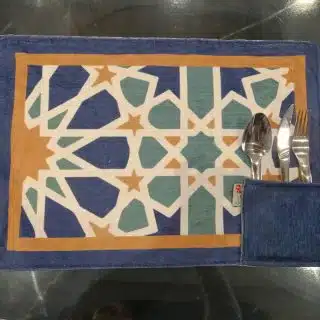 Ramadan placemat with cutlery pocket