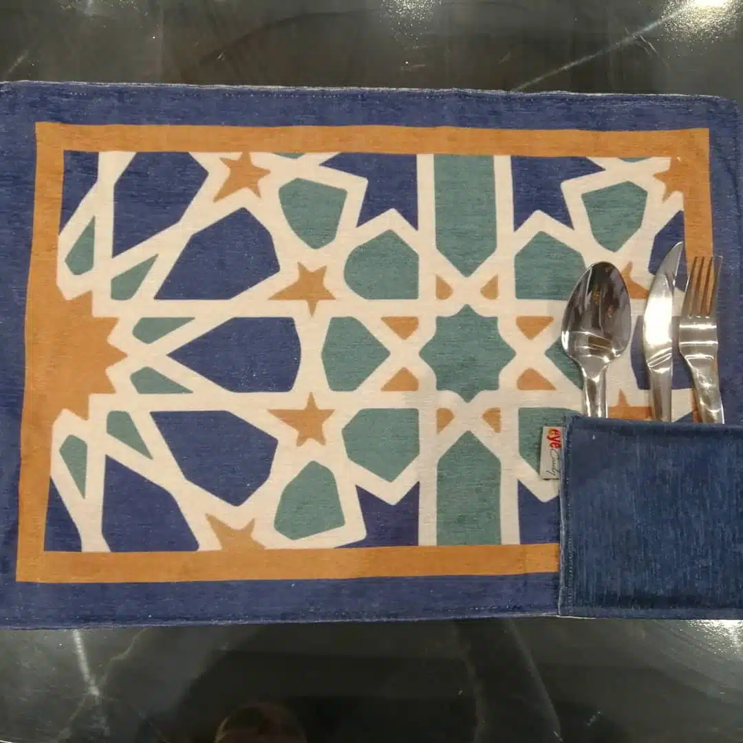 Ramadan placemat with cutlery pocket 1 Ramadan placemat with cutlery pocket