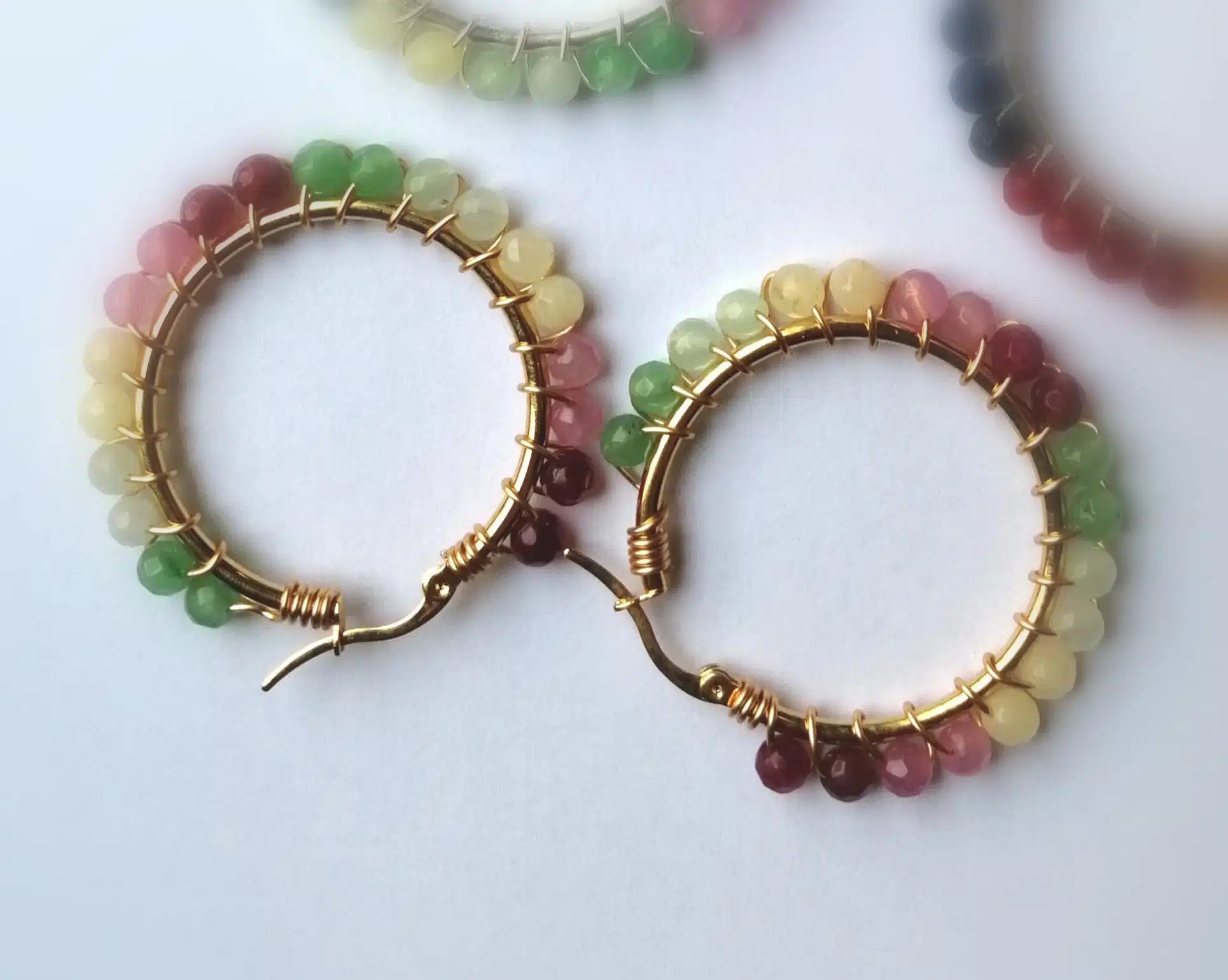 Colorful gold plated earring 1 Colorful gold plated earring