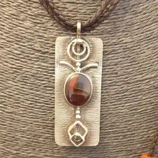 Taurus copper pendant