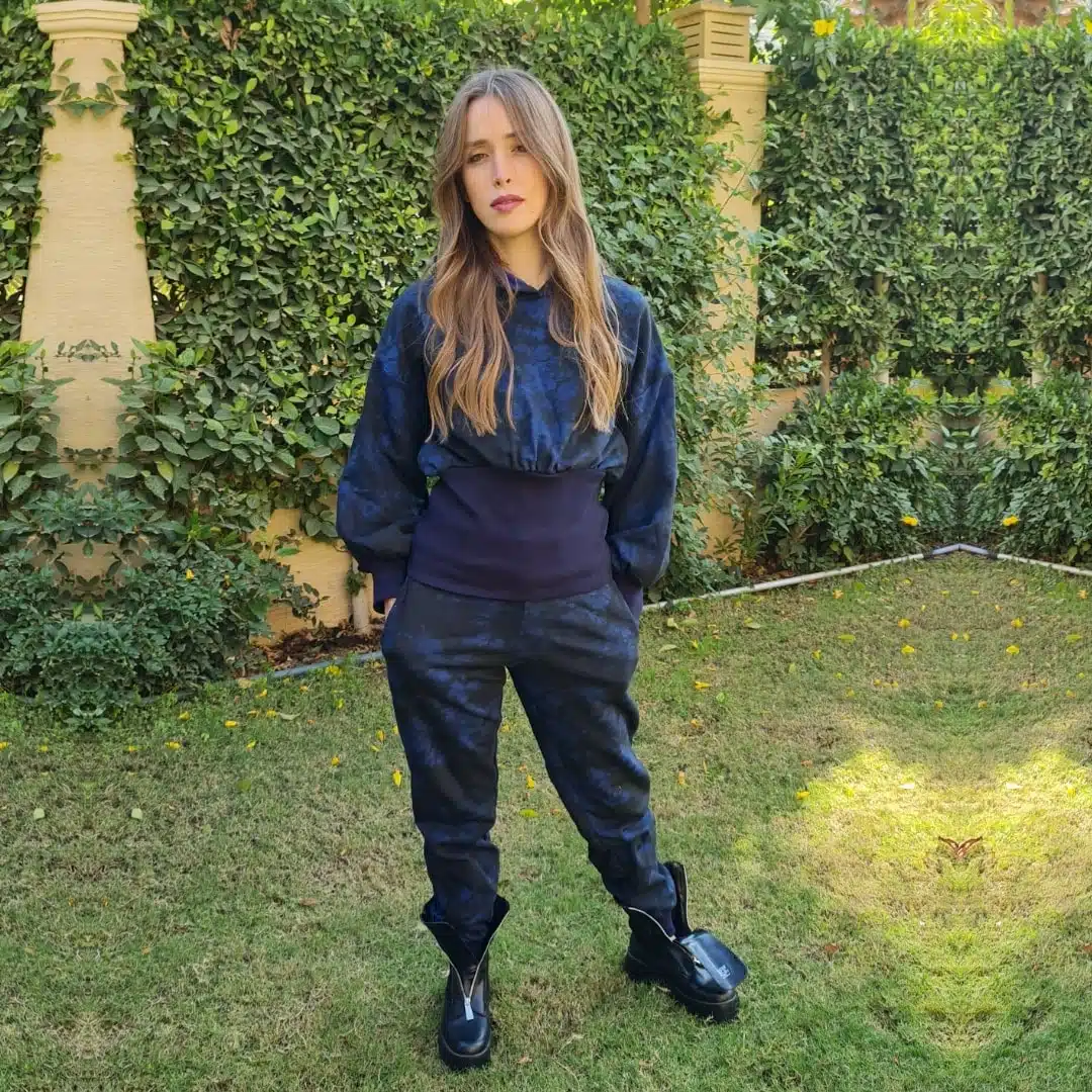 Blue Navy Tie Dye ribbed waist tracksuit 1 Blue Navy Tie Dye ribbed waist tracksuit