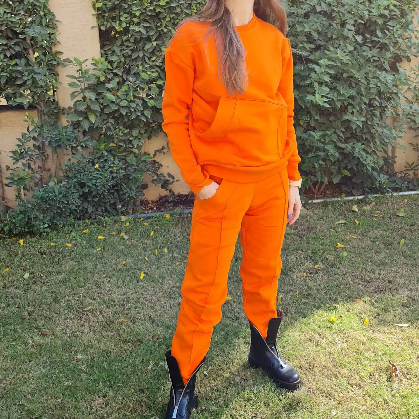 Orange side pocket sweatsuit 4 IMG 20211224 060639 607