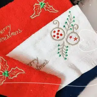 Xmas guest towels