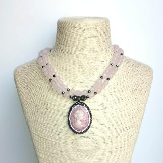 Rose quarts necklace