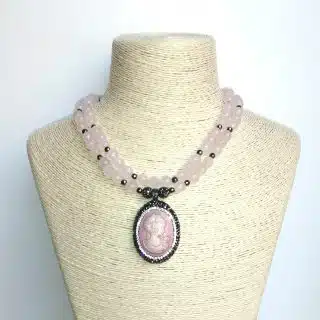 Rose quarts necklace