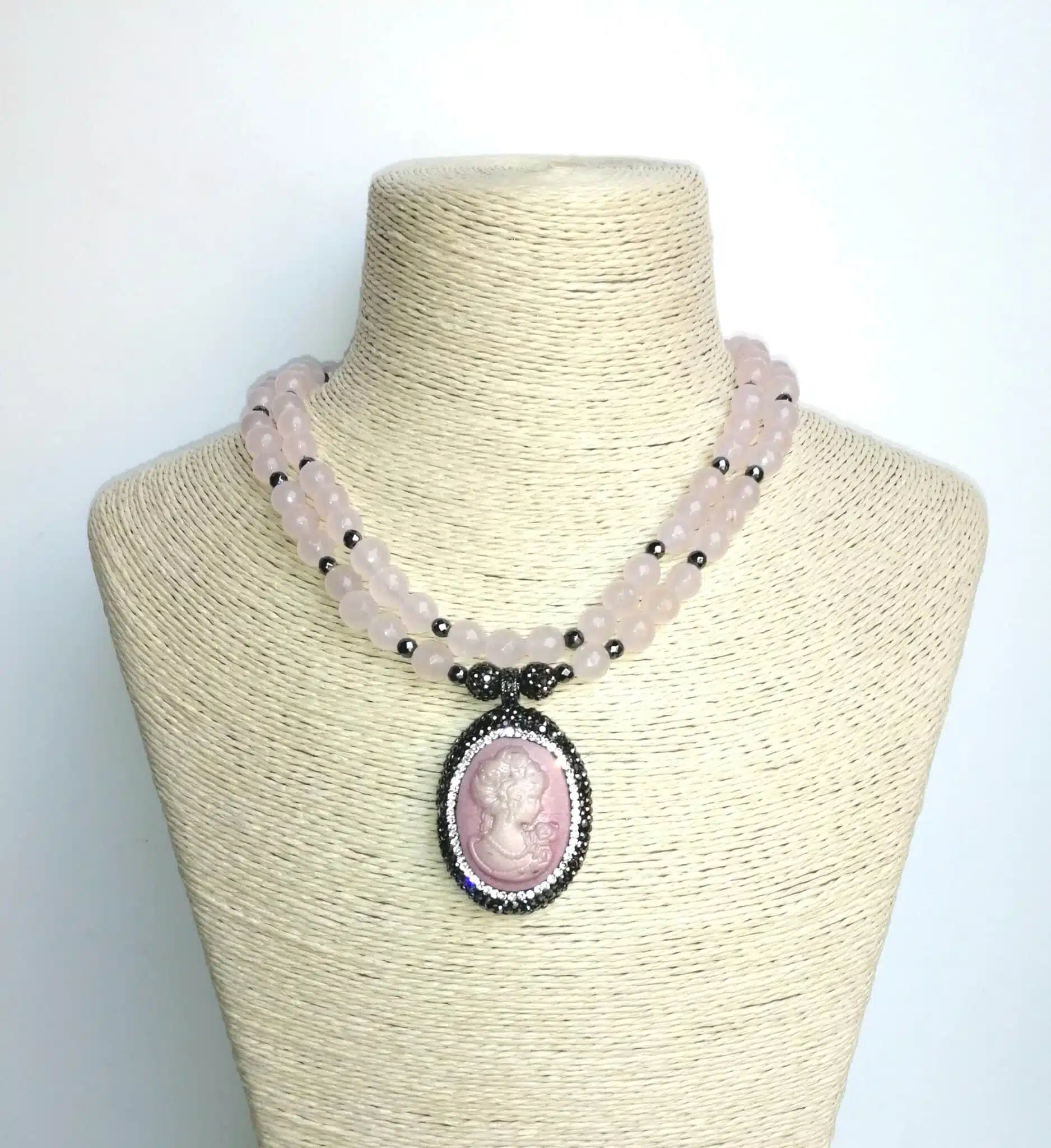 Rose quarts necklace 1 Rose quarts necklace