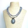 Gray agate necklace