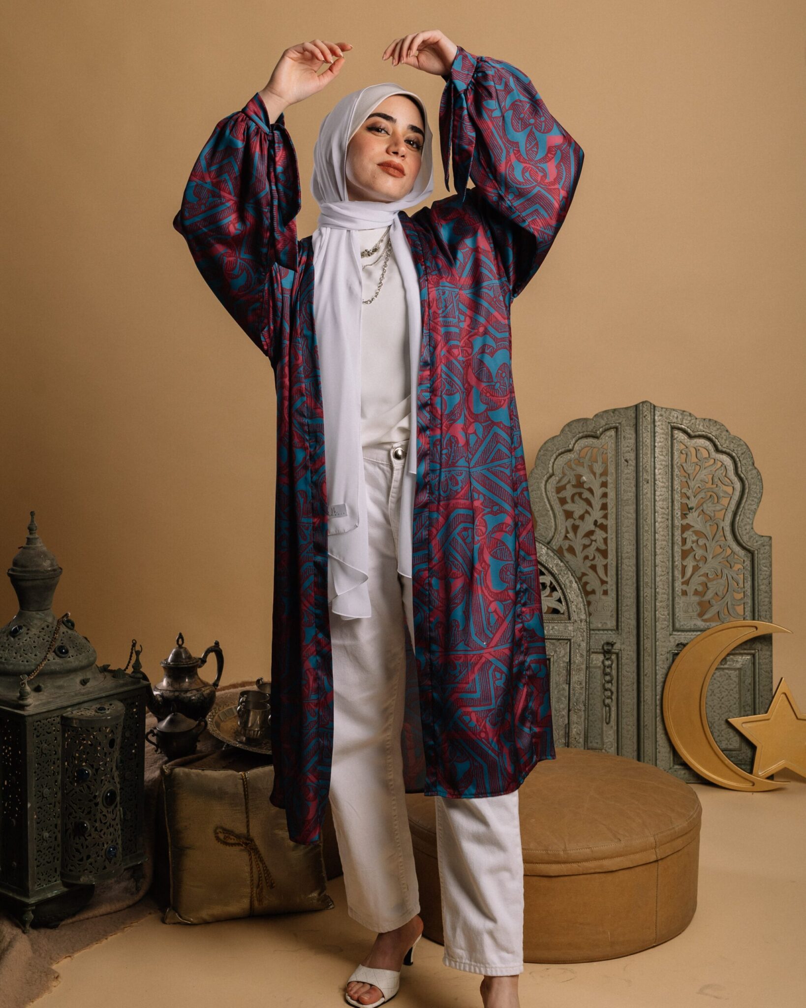 Arabesque silk satin kimono 1 Arabesque silk satin kimono