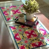 Fushia arabesque table runner