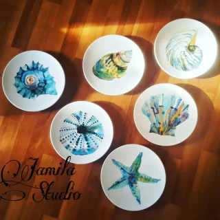 Golden Aqua wall plates