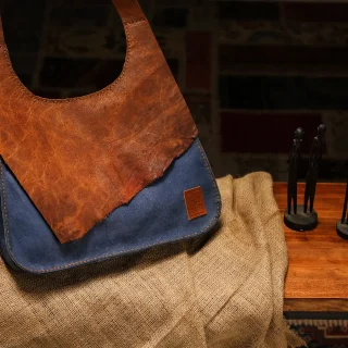 Genuine leather handmade cross bag