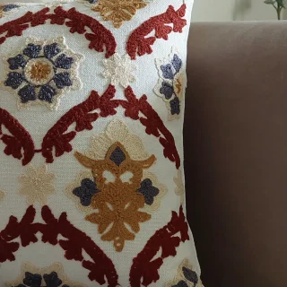 Brick red cushion cover