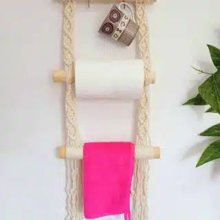 Macrame kitchen hanger / mugs and paper holder