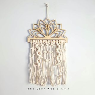 macrame wall hanging half flower