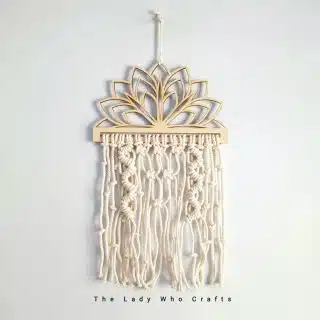 macrame wall hanging half flower