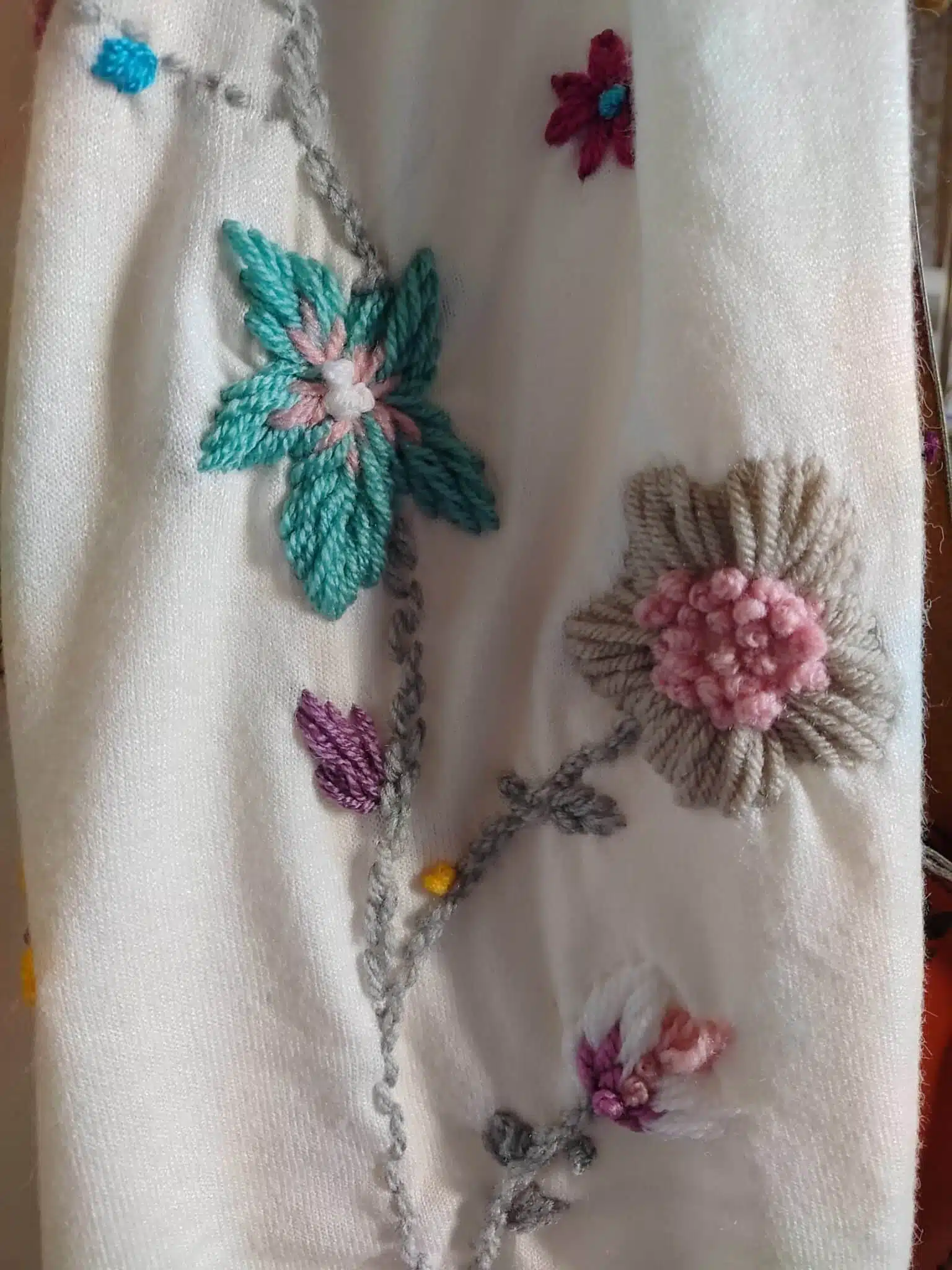 Floral Pastels Off White Soft Wool Shawl 4 IMG 20221226 102628 1 scaled
