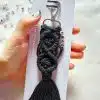 Macrame keychain with name 🖤✨