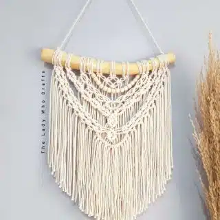 Macrame wall hanging with wood beads ✨