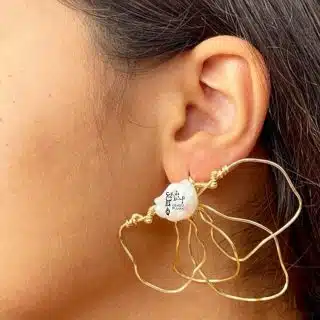 Handmade copper earring