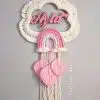Macrame baby's name cloud wall hanging 💕