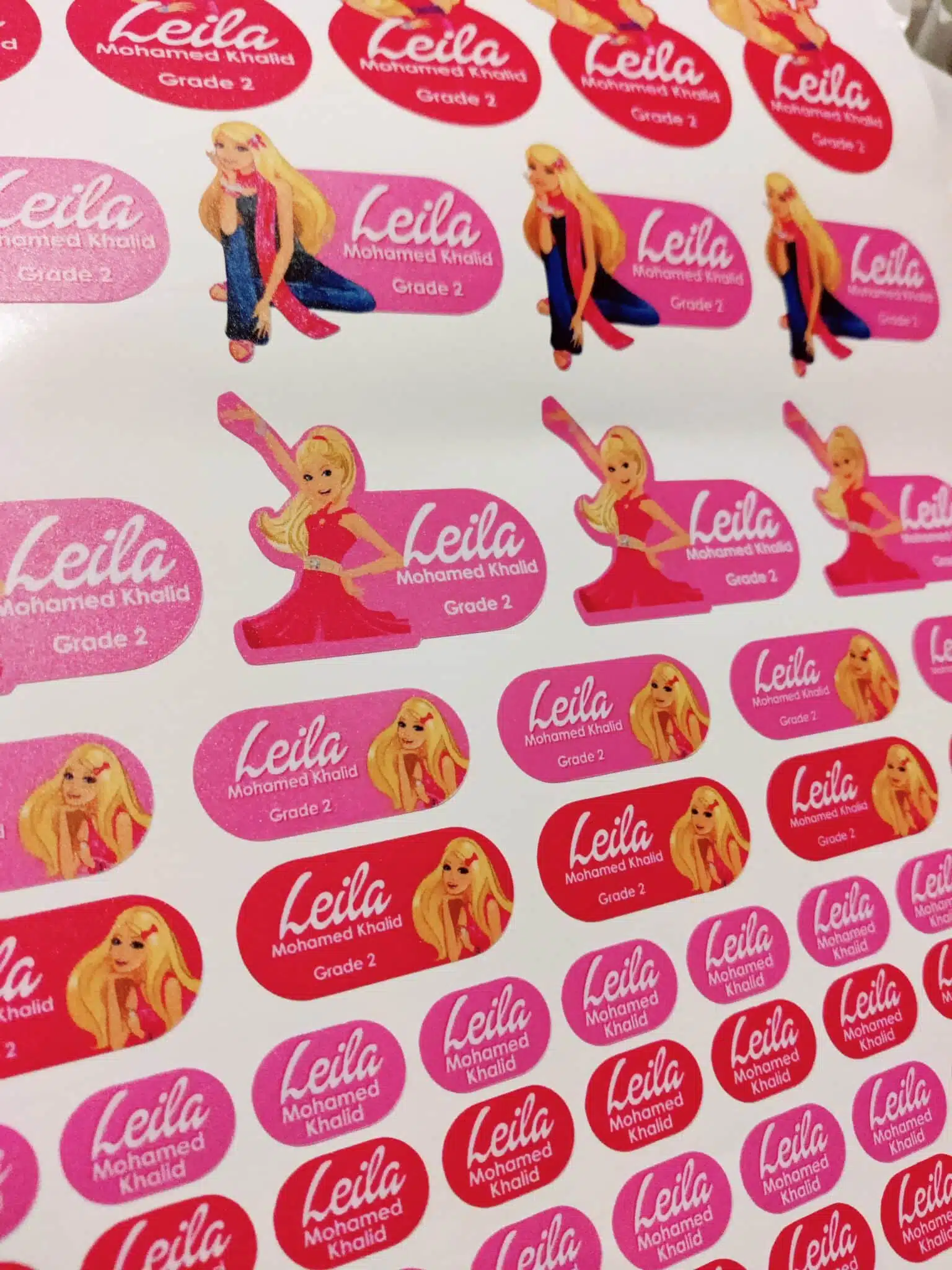 Barbie waterproof school stickers 2 IMG 20230905 225049 scaled